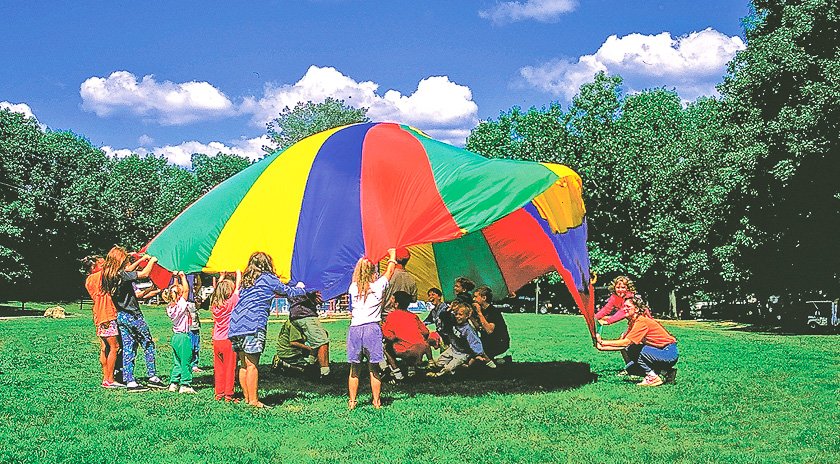 Witch Meadow Family Campground Parachute Activity